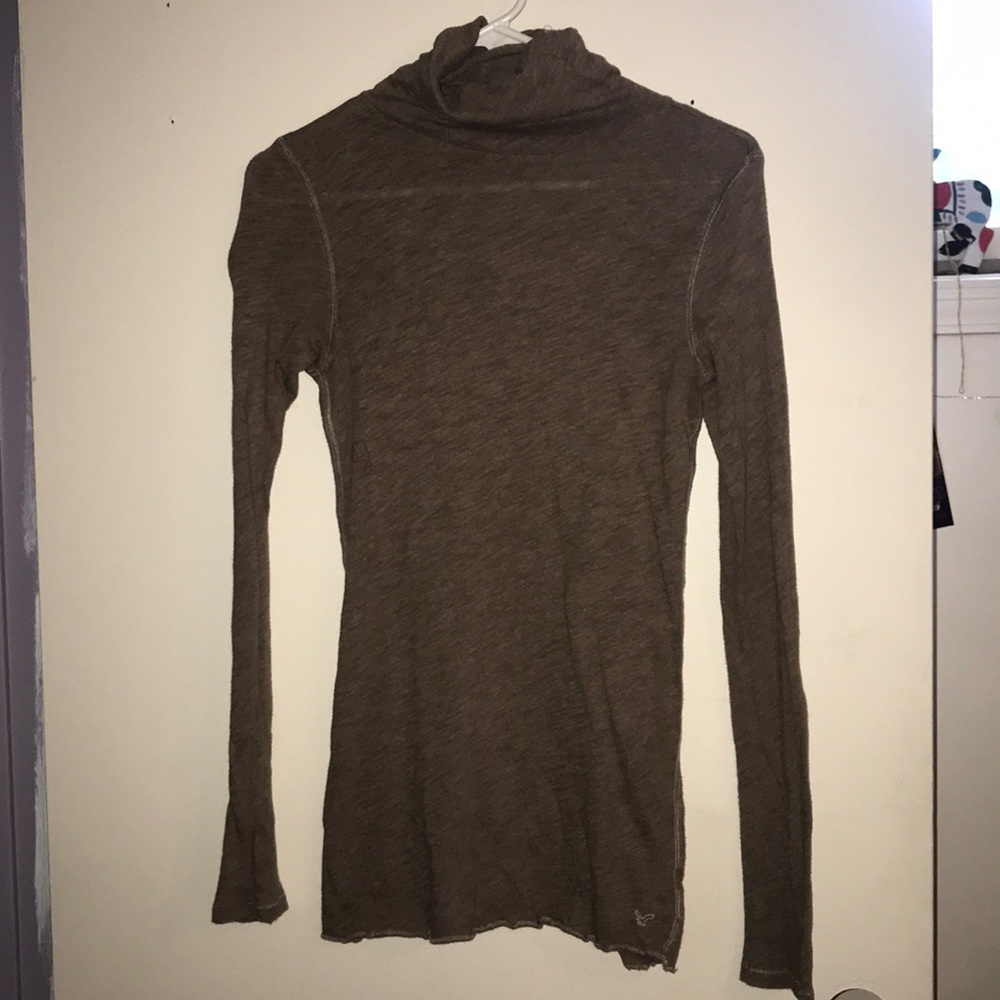 Brown turtleneck